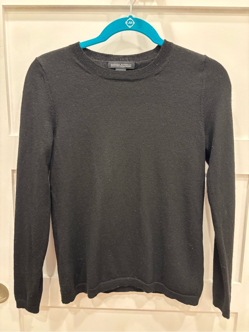 Banana Republic Black Extra Fine Italian Merino Sweater